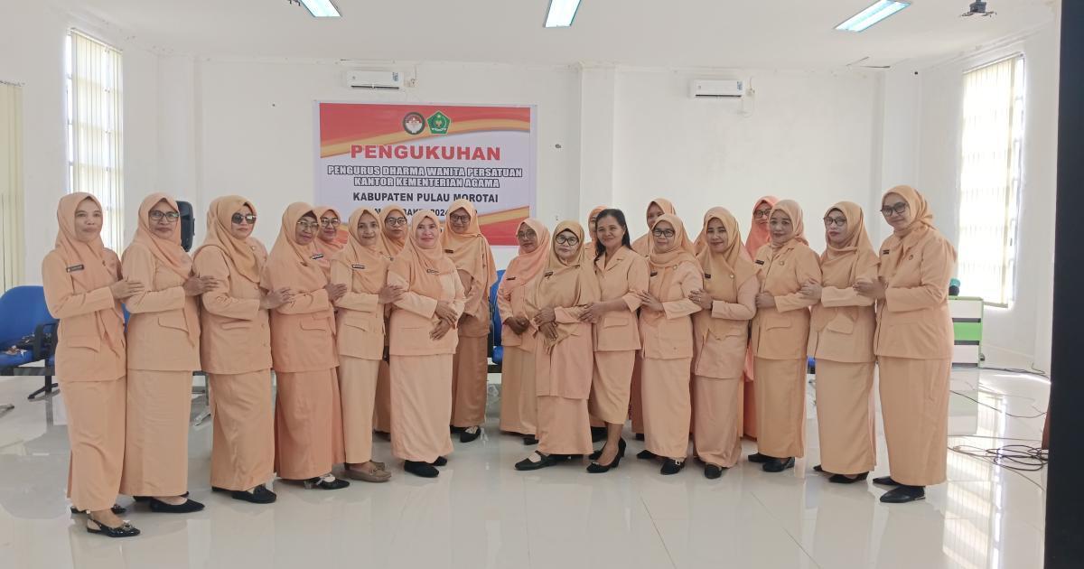 PENGURUS DWP KEMENAG MOROTAI DIKUKUHKAN, PERKUAT SINERGI ORGANISASI