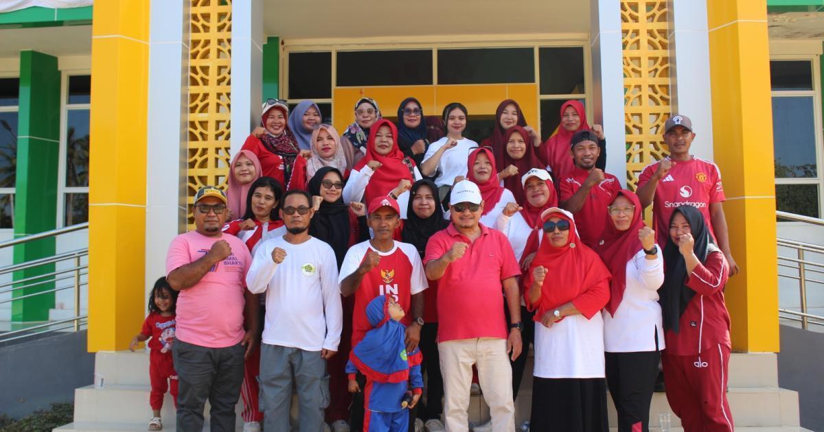 Merah Putih Membara, Kemenag Morotai Gelar Senam Sehat Sambut HUT Ke-81 RI
